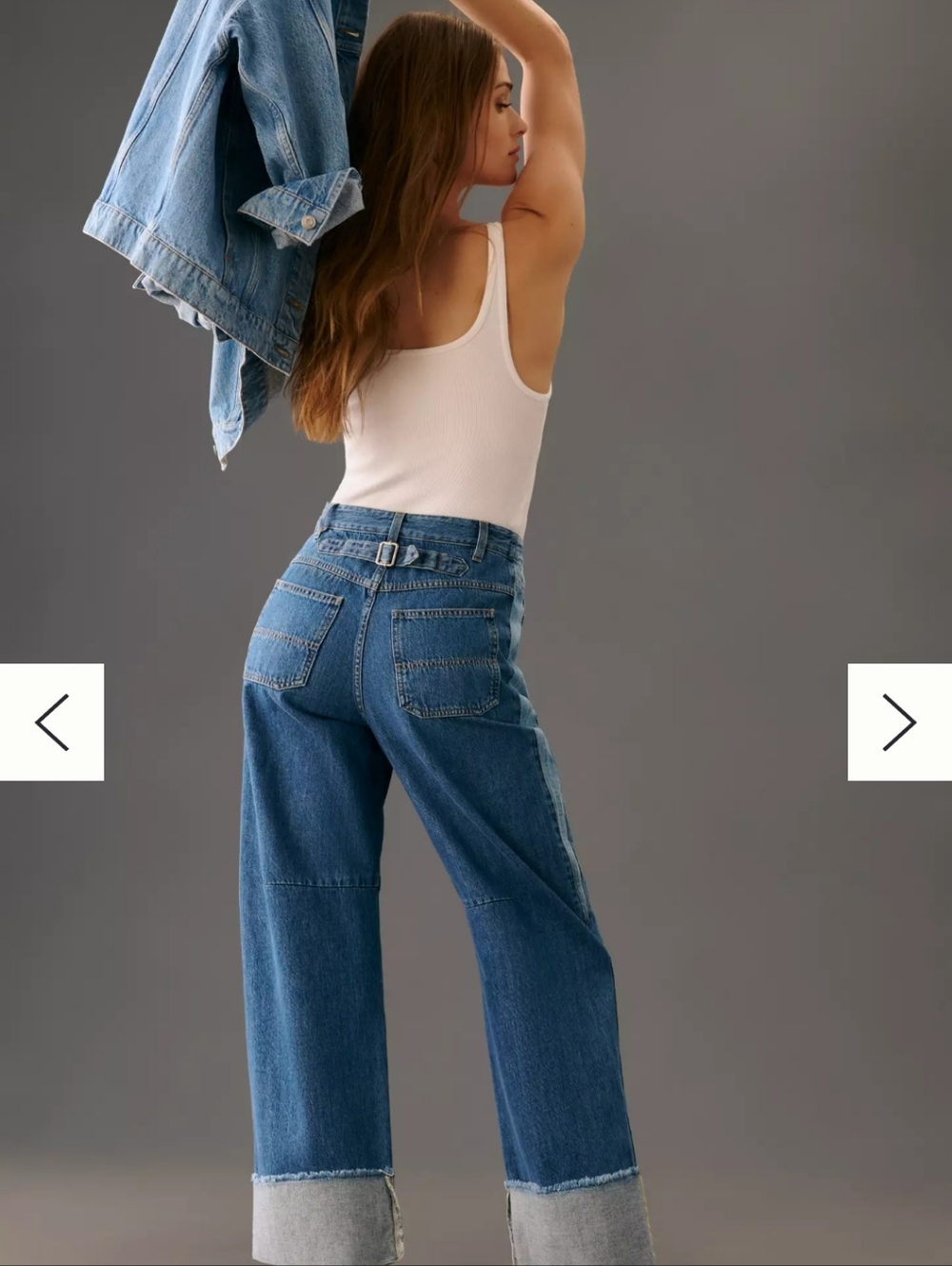 Closed Averly Wide-Leg Cuffed Jeans w/ Asymmetric Waist, size 31, Made in Italy - Picture 3 of 13